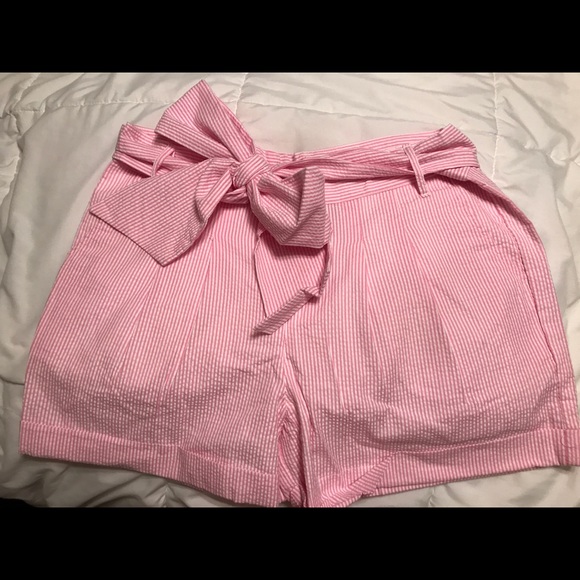 Lauren James Seersucker Bow Shorts - Picture 2 of 2